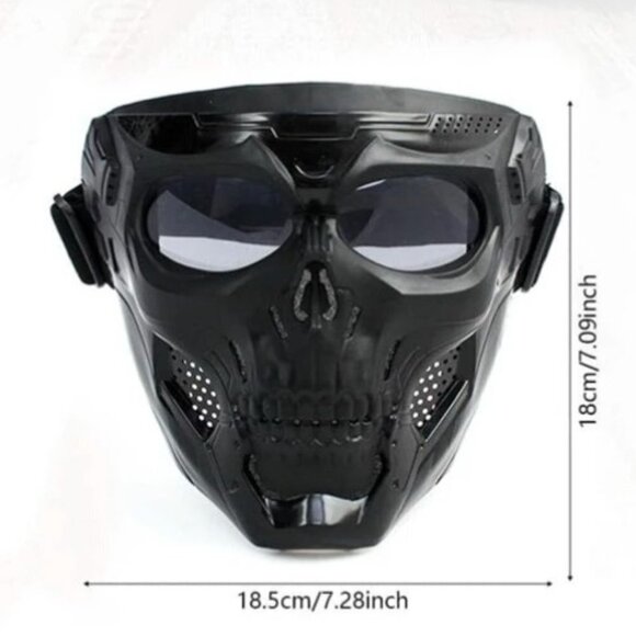 Skull Paintball Mask Anti-sand Dustproof Mask Halloween - Picture 5 of 5